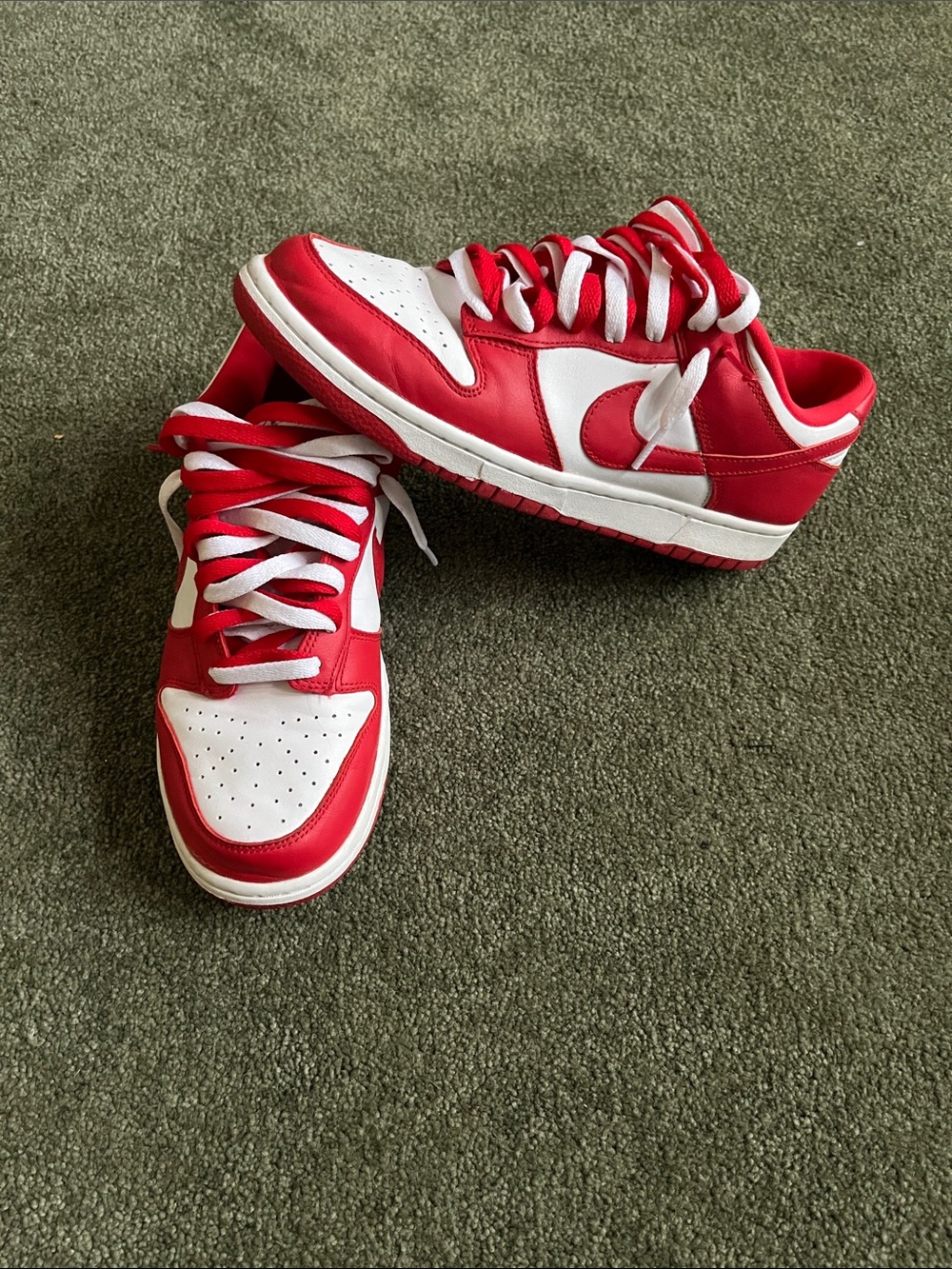 Nike dunks Red and White Low-Top Sneakers